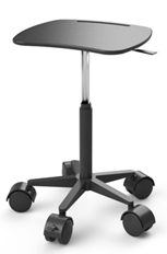 adjustable height standing laptop cart with wheels